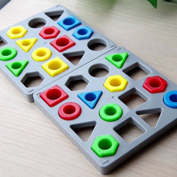 Geometrisk Form Match Puslespil Sjovt Busy Board Hånd-øje Koordination Undervisning Legetøj Med Kort Forældre-barn Førskole Aktivitet (bejoey)
