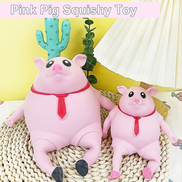 2023 Uusi Pink Pig Squishy -lelu, uutuussöpöt possun puristuslelut, söpö vaaleanpunainen possumiehen aistinvarainen stressilelu, stressiä lievittävä lelu lapsille