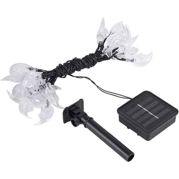 Solcelledrevne julelys 15,4 fot 20 LED solcelledrevne månelys utendørs vanntett drevne fe-lys for hjem Hagefester Terrasse Gård Juletr