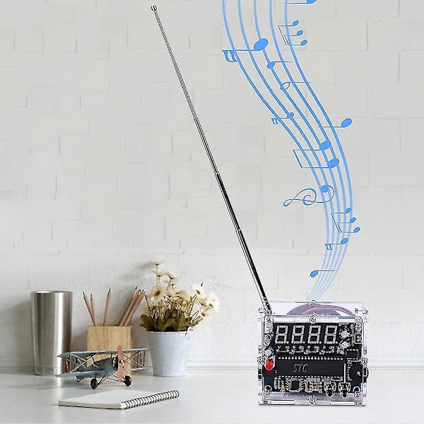 Diy Fm Digital Radio Kit Justerbar Trådløs Mottaker 87-108mhz Radiomodul Diy Kits for Lodding