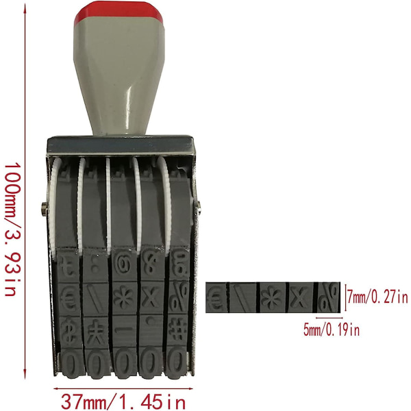 Business Stamps, 5 Digit Number Roller Stamp, Personalized Digital Sign Roller Date Stamp, Multi-function Diy Numbering Stamp Rubb