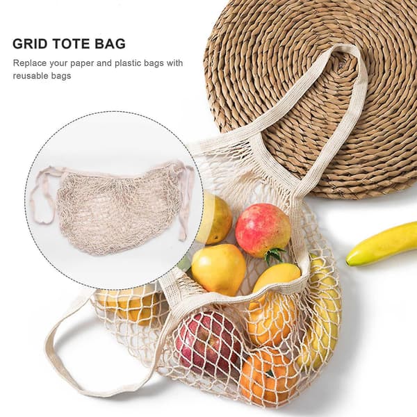 Bærbar/genanvendelig/vaskbar Mesh String Izer Håndtaske Net Tote (