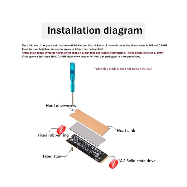 M.2 SSD Kiinteälevyn Jäähdytin Nvme Lämpölevy M.2 2280 SSD Lämpölevy Kannettava Kiinteälevy D