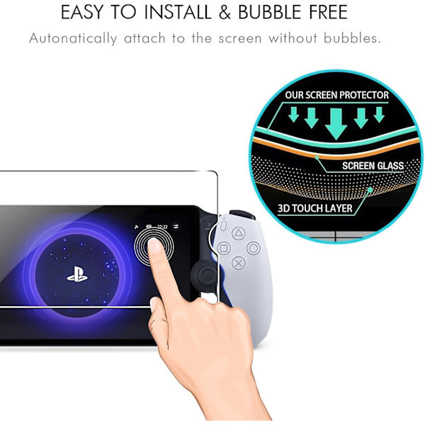 Skärmskydd Härdat Glas Kompatibelt För Playstation Portal 3-pack Transparent HD Klar Repskydd För Ps Portal Fjärrkontroll
