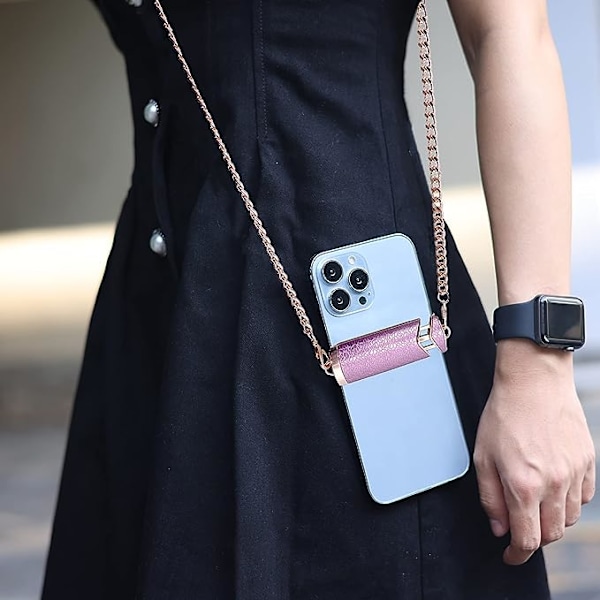Universal Mobiltelefonhalsbandshållare, Metall Crossbody Telefonhalsband med Avtagbar Klämma för Kvinnor Telefon Tether Säkerhetsrem Kompatibel med iPhone 14