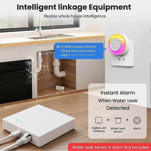 Tuya Zigbee Smart Gateway Smart Home Bridge Hub APP Stemmestyring Understøtter 128 PCS Enhedsforbindelse White