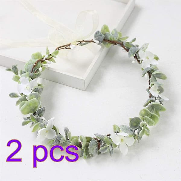 Set med 2 skogsblumekransar, blomsterkransar, dörrkransar, sommar kransar, kransar