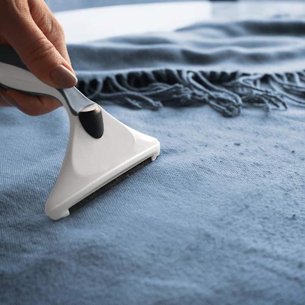 Ultimate Fuzz Remover - Kangasparta ja pölyharja | Säädettävä villaparta kone vaatteille ja huonekaluille (hiekka-sininen)