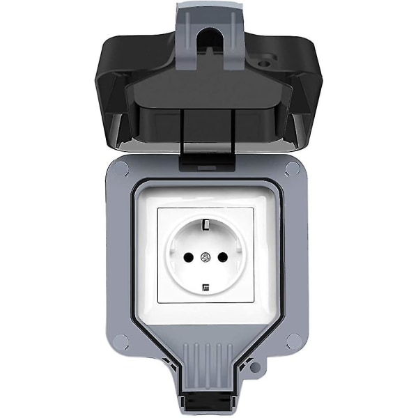 Vanntett stikkontakt med bryterkontrolllampe, Ip66 flomkontroll værbestandig