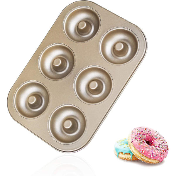 Donutform, Mini Donutforme Nonstick 6 Hulrum, Pladeforme Kompatibel Med Bagning Carbon Ste