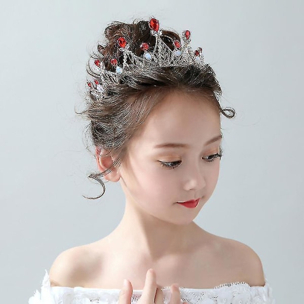 Kid Crown Bursdagsfest hår Barnekrone-hodeplagg (rød)