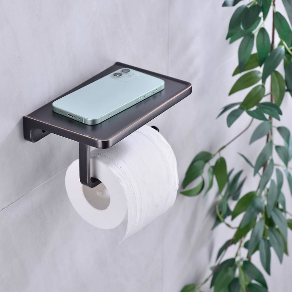 2023 - Sort platform papirhåndklædeholder Hotelrullepapirholder Badeværelse Toiletpapirkasse Mobiltelefon