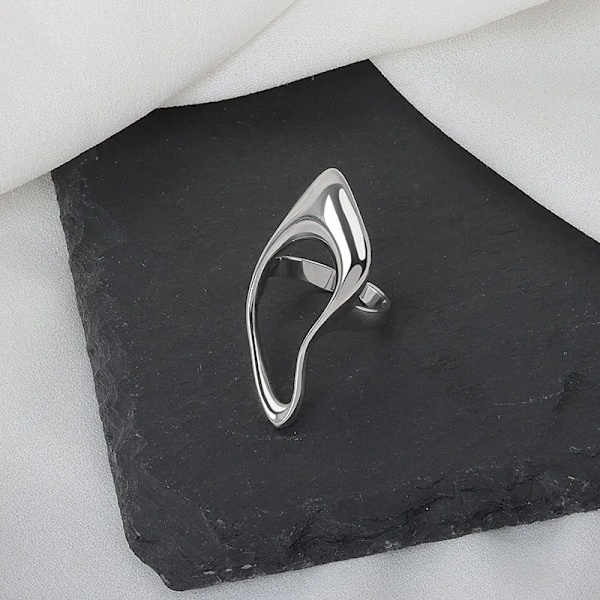 Silver ring man woman double thread round vintage fashion wedding jewelry open adjustable fashion 2022 gift R0016