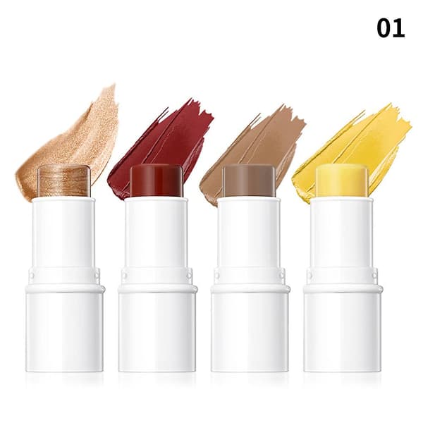 4-i-1 Multifunktionel Makeup Stick Sæt Highlighter Blush Læbestift til Kvinder