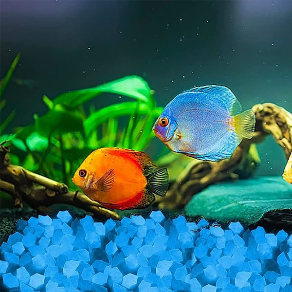1,4 cm Dekoration Fisketank Grus, Stene der Gløder i Mørket til Fisk Skildpadde Tanke, Haver, Blomsterpotter (300 stk Blå)