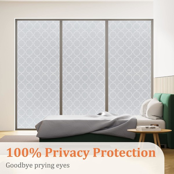 Himmeä yksityisyysikkunakalvo: Läpinäkymätön ikkunan suojakalvo UV-suojattu irrotettava lasi itseliimautuva staattinen kiinnitys lasiikkunoihin H