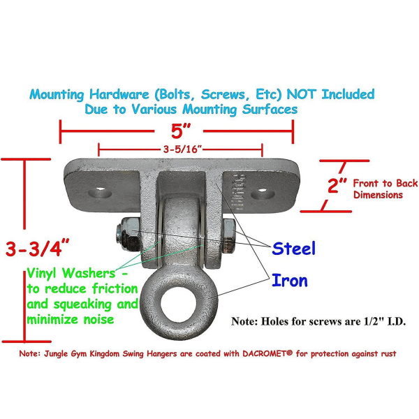 Låsbare karabinhager | Heavy Duty Swing Hook Hangers Trapeze Sets | Statisk spænding 5000 Lb kapacitet