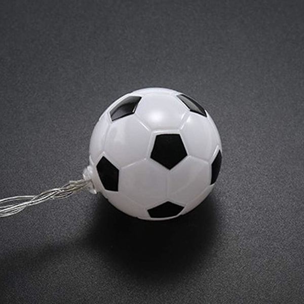 3 M / 9,8 Ft 20 Lys Batteridrevet Fodbold/Fodboldformet LED-Lysstreng Til Indendørs/Udendørs Dekoration (Varmt Hvidt)