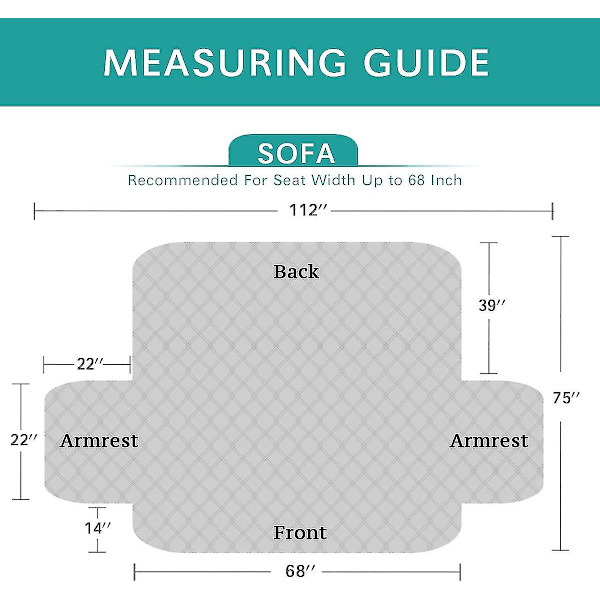 100% Vattentätt Soffaöverdrag Quiltat Soffa Skydd Soffaöverdrag För 3 Kuddar Soffa Vattentätt Grå Soffaöverdrag För Hundar Quiltat Fu