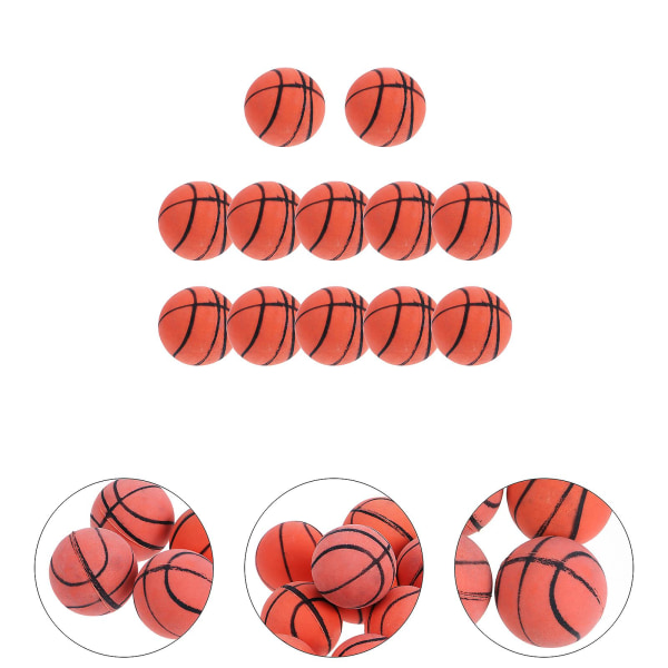 12 st Elastiskt gummi liten basketboll Bounce Ball Handgjord Doll Diy Sports Tpys