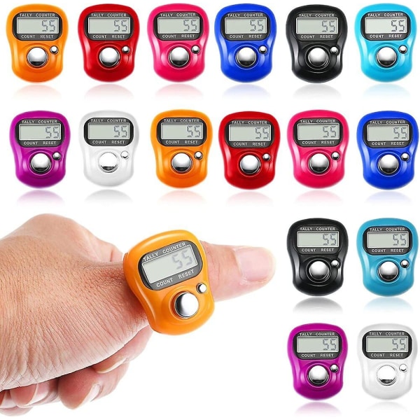 Fingerring Digital Tasbeeh Tasbih Tally Counter Timer Religiøs strikkerad WUy