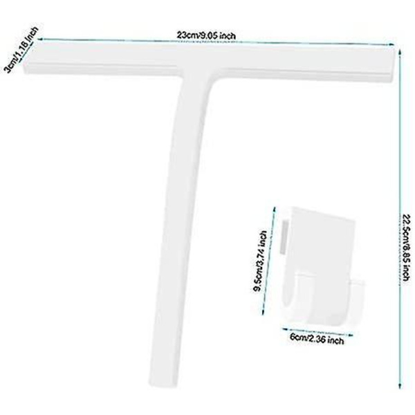 Dusjviskere ripefrie silikonviskere dusjviskere hvite