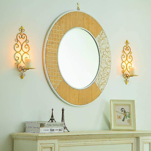 Väggljusstake Vägglampa Ljusstake Ljusstake Metall Ljusstake Set Om 2, Vägg Tealight Holder Pelare Tealight Holder P