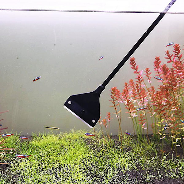 Akvarium Alge Fiske Tank Rengøringsvedligeholdelse Med Forlængelsesstang Og 10 Blade