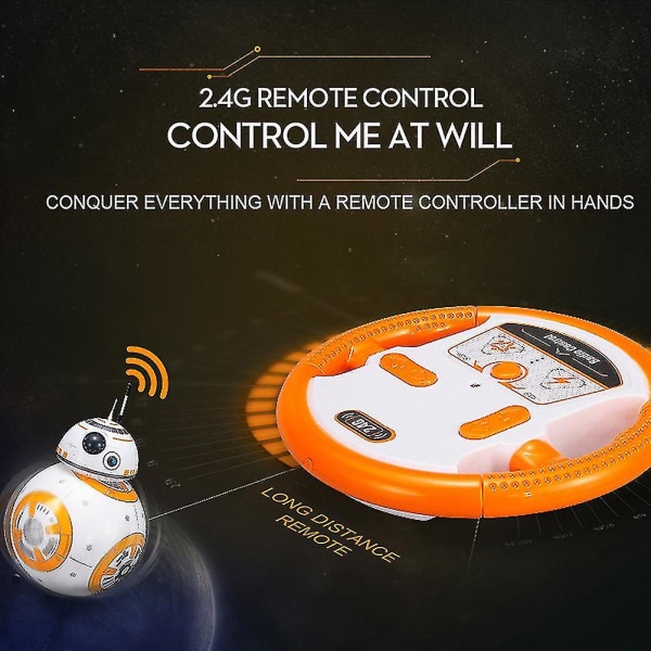 7 Rc Bb-8 Bb8 Fjernstyret Robot Bb 8 Intelligent Figur Legetøj Ny