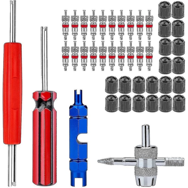 44-delars ventilborttagningsverktyg, ventilkärna, 4-vägs ventilverktyg, ventilkärnaborttagningsverktyg, cover