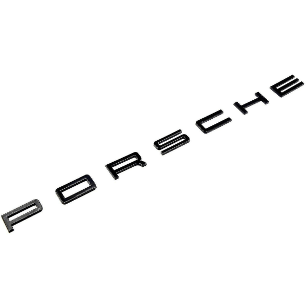 Kiiltävän musta Porsche-teksti takaluukun merkki 911 Carrera Cayenne Turbo Gt3:lle
