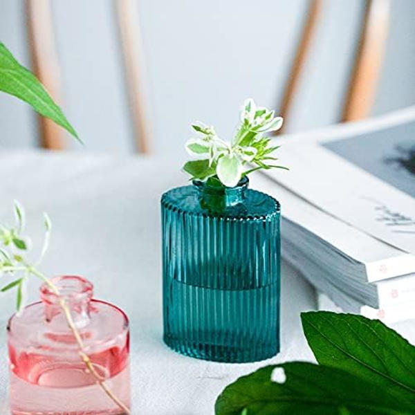 Dekorativ glasvas Dekorativ vas Ny Multicololr Glasvaser Blomkruka Minibflaskor Dekoration Hem Nordisk Torkad Transparent Hydroponisk Liten Bo