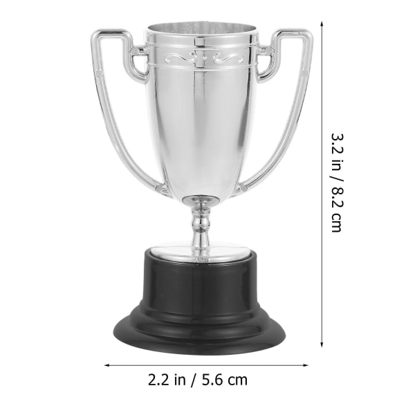 8 stk Mini Awards Troféer Award Trophy Cups Gull Troféer Barneskolebelønninger