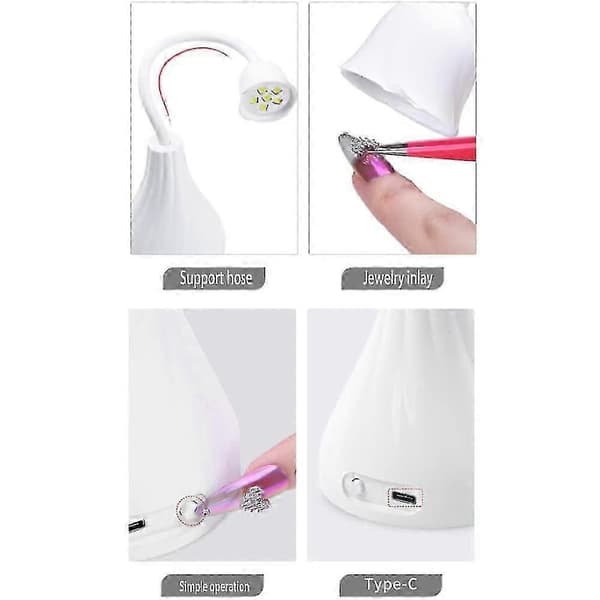 UV-lampe S, bærbar UV-lampe til S med klips