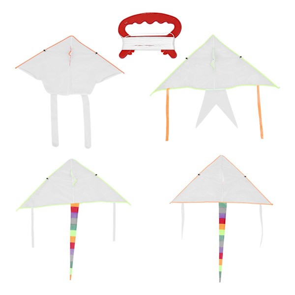 4 Sæt Blanke Polyester Drager Med Dragesnor DIY Dragesæt Til Børn
