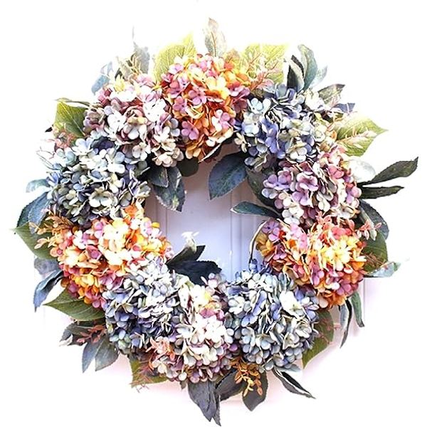 Dörrkrans Hortensia Krans Bröllop Krans Blomma Julkrans Hem Dörr Dekoration Dropship för Hem Trädgård Fest Bröllop Dekor