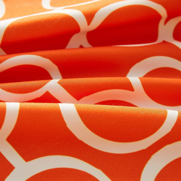 Set med 6 Kuddfodral 45x45 cm Kvalitetsduk med Geometriska Mönster för Soffa Bil Patio Dekorativa Kuddfodral Serie Orange