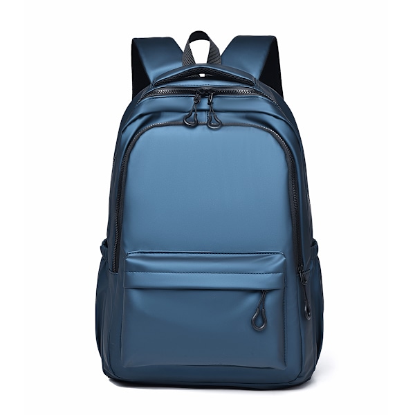 15.6 Inch Men's Pvc Backpack Large Capacity Solid Color Business Backpack Unisex Travel Laptop Student School Bag