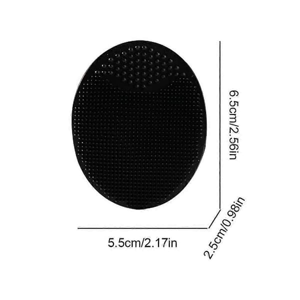 Silikone Ansigtsrensebørste Blød Ansigtsvask Massager Skrubber C4K6 black One-size