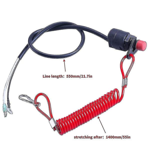 Påhængsmotor Stop Kill Switch Snor Lanyard Båd Motor