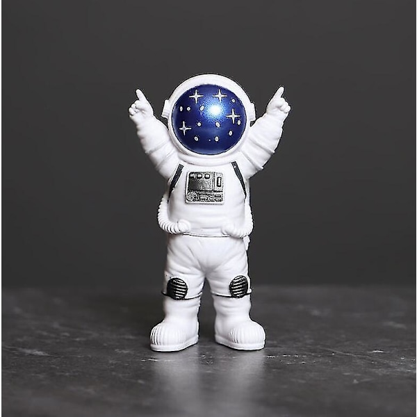 4 kpl Astronaut-hahmoja, Ulkoavaruuskakku Koristeet Miniatyyri Astronaut Lelut (tähti)