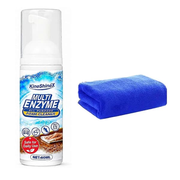 Multi-enzymrenser 60 ml, Multi-enzymskumrenser, Multi-overfladeskumrensespray til køkken, polstring, tæpper og bilinteriør 1pcs