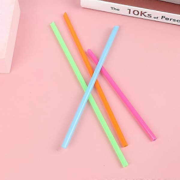 100 stk. farvede mini-cocktail sugerør af plastik til festlige drikkevarer