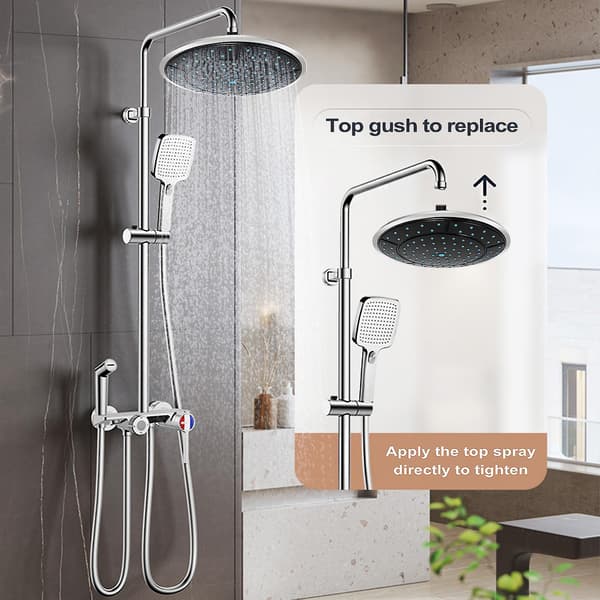 1 st 25 cm rund plast duschrum takdusch