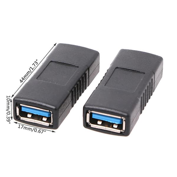 2 st USB 3.0 Typ A Hon till Hon Adapter Koppling Könsändrare Kontakt