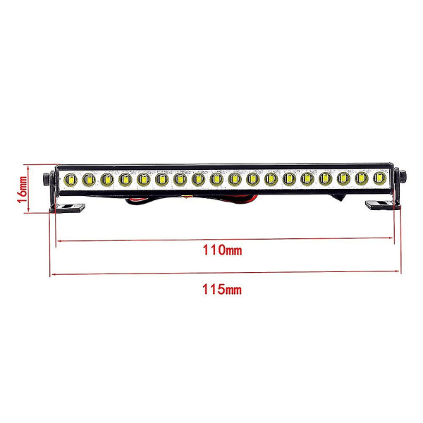 Led Light Bar Rc Biltakslampa För 1/10 Rc Crawler Axial Capra Scx10 Ii 90046 Ex86100 Trx6 -4 D90,1