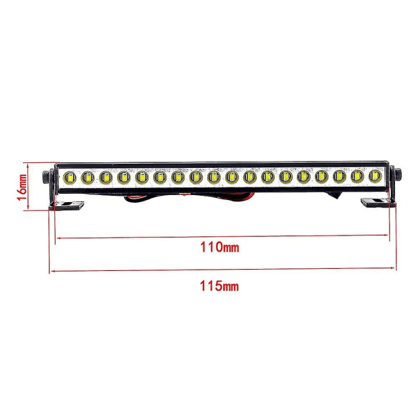LED Lyslist Taklampe for 1/10 RC Crawler Axial Capra SCX10 II 90046 EX86100 TRX6 -4 D90,1