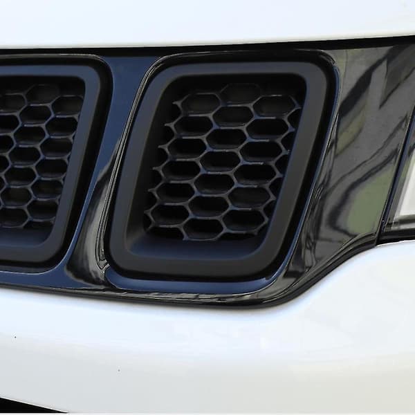 7st Bil Front Grille Cover Grill Ring Inserts Ram Trims Kit För 2017 2018 2019 2020 Compass (mat