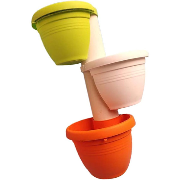 Växtkrukhängare 3-pack Hängande Blomkruka Planteringskruka Väggplanteringskruka Blomkruka Hinkhållare för Inomhus Utomhus Hemträdgård Dekoration Storlek L G