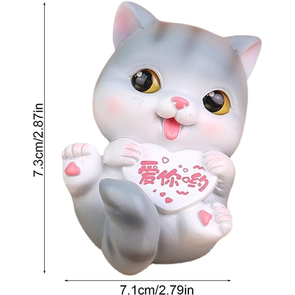 Kattfigurer Katt Miniatyr Skulptur Kattfigurer Dekoration Original Konst Harts Dekorationsskrivbordsornament Kattstaty Dekorativ Figur Inomhus Utomhus Hem Ga